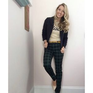 plaid green and blue pants